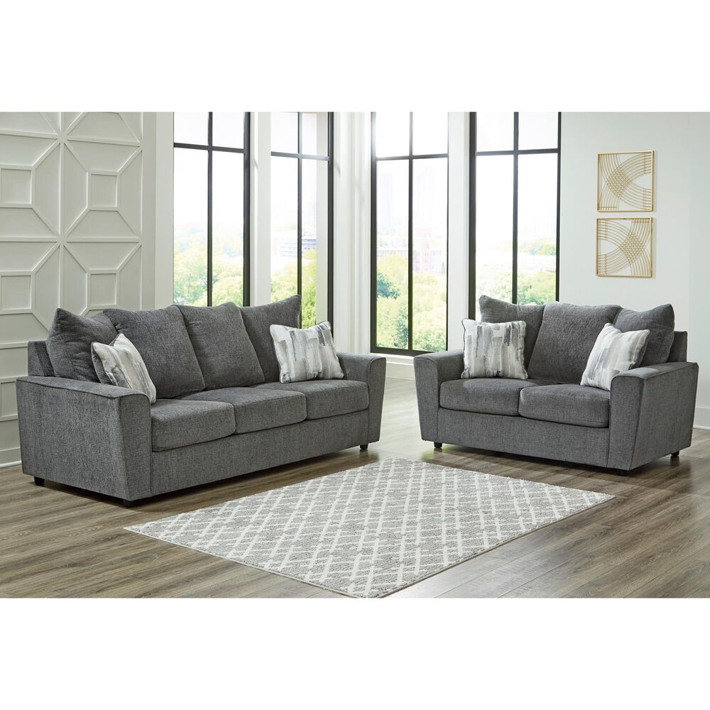 Ashley Stairatt Stationary Sofa and Loveseat Set in Gravel, , large