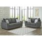 Ashley Stairatt Stationary Sofa and Loveseat Set in Gravel, , large