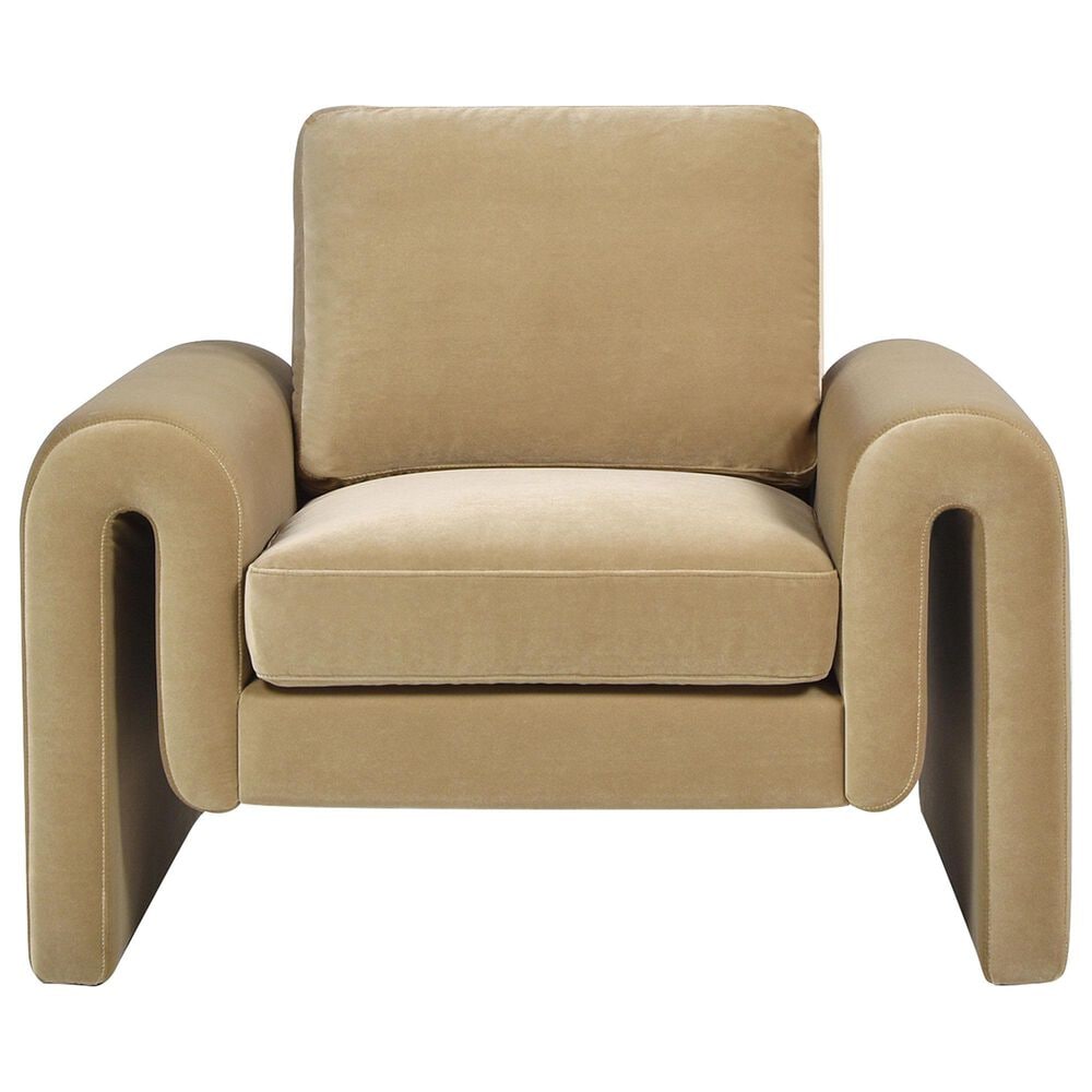 Jennifer Taylor Home Mason Accent Arm Chair in Camel Brown Beige, , large