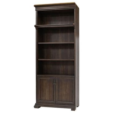 Wycliff Bay Sonoma Left Side Executive Bookcase in Dark Roast, , large