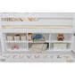Birch Hollow Scandinavian Low Loft Twin Bed with Bookcase and Stepstool in White, , large