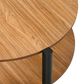 Furniture of America Elovier Coffee Table with Open Shelf in Walnut and Black, , large