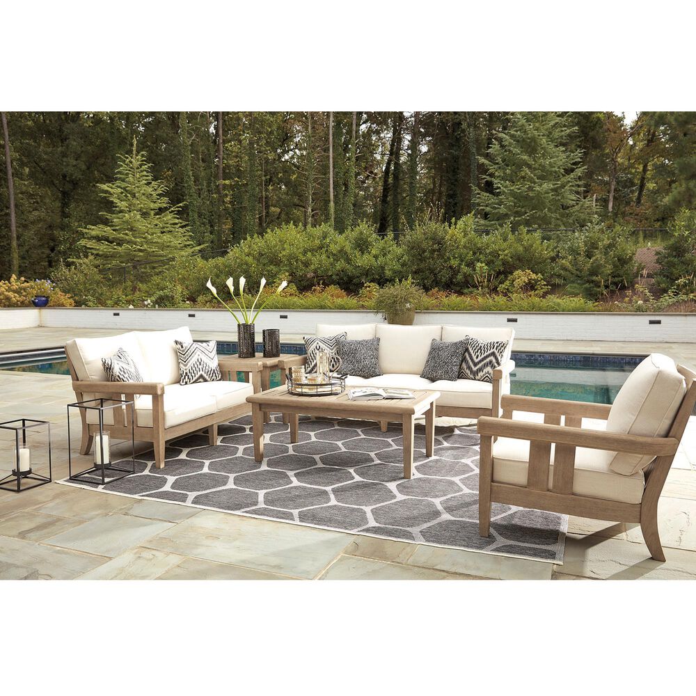 Ashley Gerianne Rectangular Cocktail Table in Grayish Brown, , large