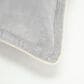Rizzy Home Connie Post Solid 20" Down Filled Pillow in Gray with Narrow Welt, , large