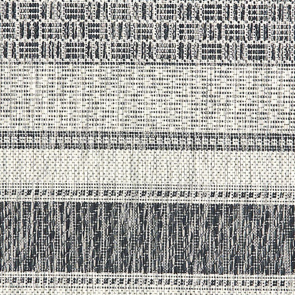 L&amp;R Resources Sun Shower 5' x 8' Gray and Black Indoor/Outdoor Area Rug, , large