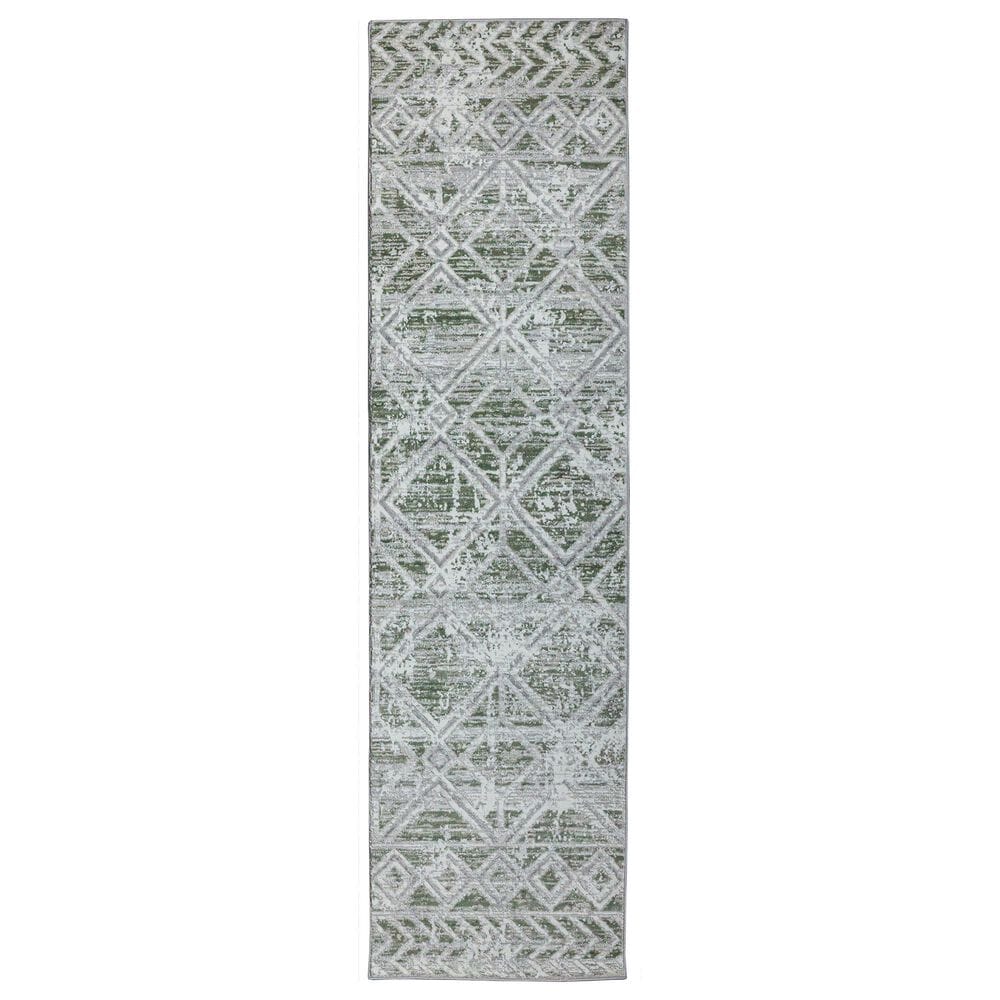 Radici USA Livigno Southwestern 2"2" x 7"7" Green Area Rug, , large