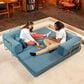 Jaxx Unsofa 2-Piece Modular Right Facing L-Shaped Sectional in Aqua Blue, , large