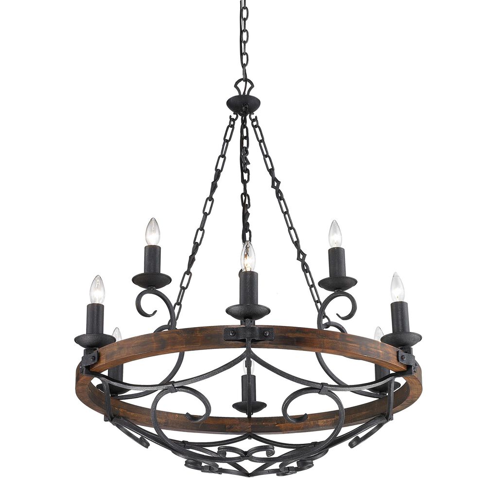 Golden Lighting Madera 9-Light Chandelier in Black, , large