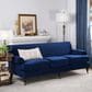 Jennifer Taylor Home Alana Lawson Stationary Sofa in Navy Blue Velvet, , large