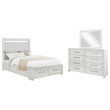 Sasha Lee 3-Piece Queen Storage Bedroom Set in Brushed White, , large