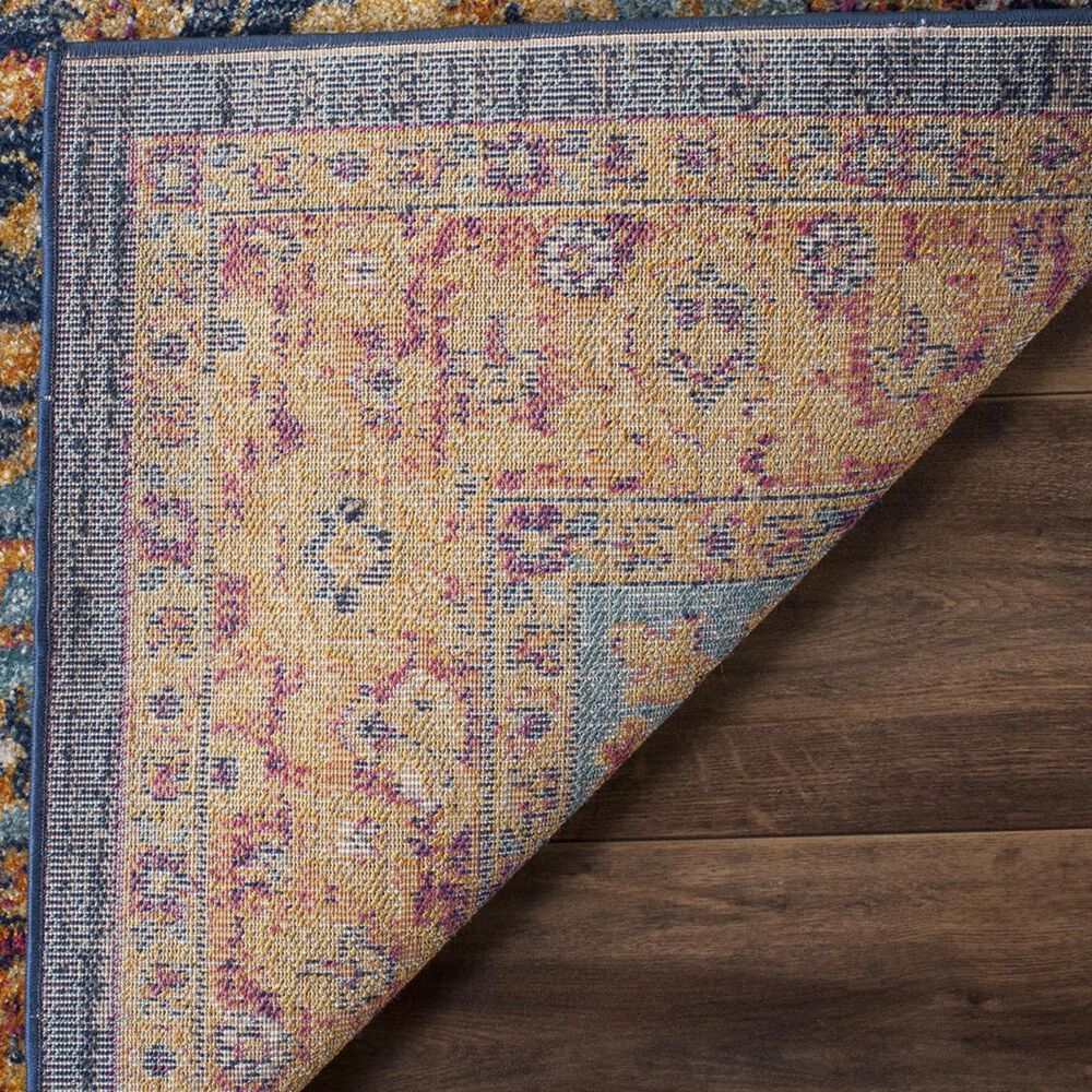 Safavieh Evoke EVK275C-4 4&#39; x 6&#39; Blue/Orange Area Rug, , large