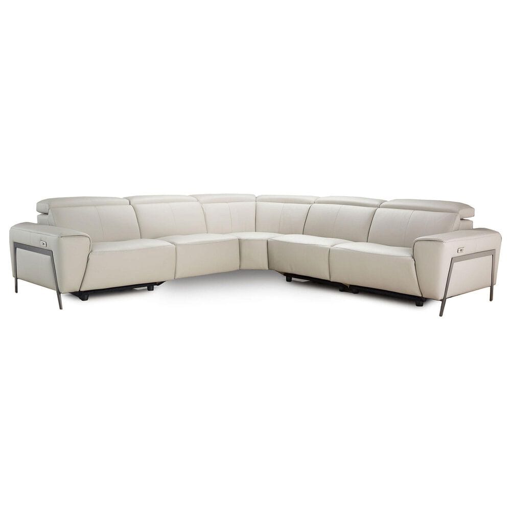 Nicoletti Calia Sofas Matera 5-Piece Power Symmetrical Sectional Sofa in Minerva Tortora, , large