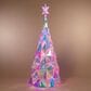 The Gerson Company USB Electric RGB Lighted Holographic Holiday Tree in White, , large