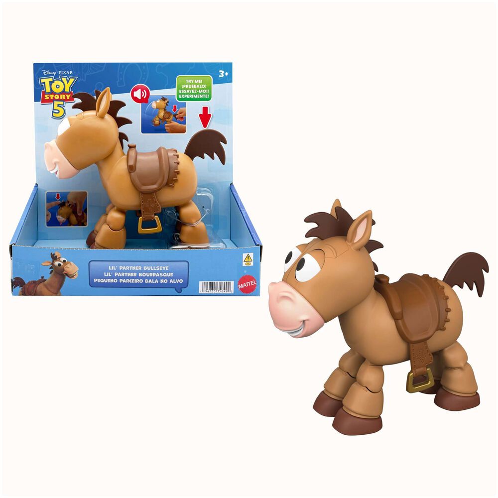 Pixar Toy Story 5 7.5" Lil Partner Bullseye Posing Horse Action Figure with Sounds, , large