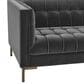 37B Isaac Channel Stitched Stationary Sofa in Moonlight Gray Velvet, , large