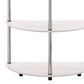 HOMLUX Turn-N-Tube 3-Tier Half Round Console Table in White Oak, , large