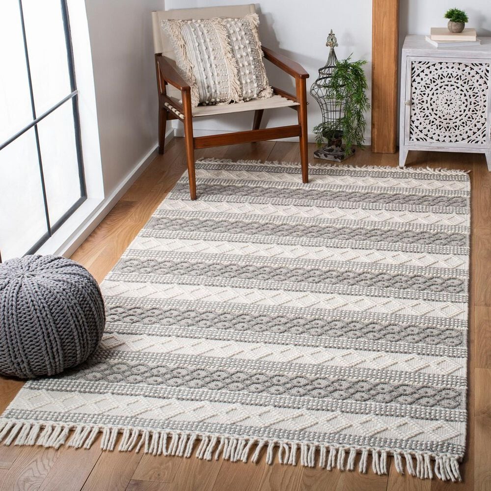 Safavieh Natura NAT859A 3&#39; x 5&#39; Ivory and Grey Area Rug, , large