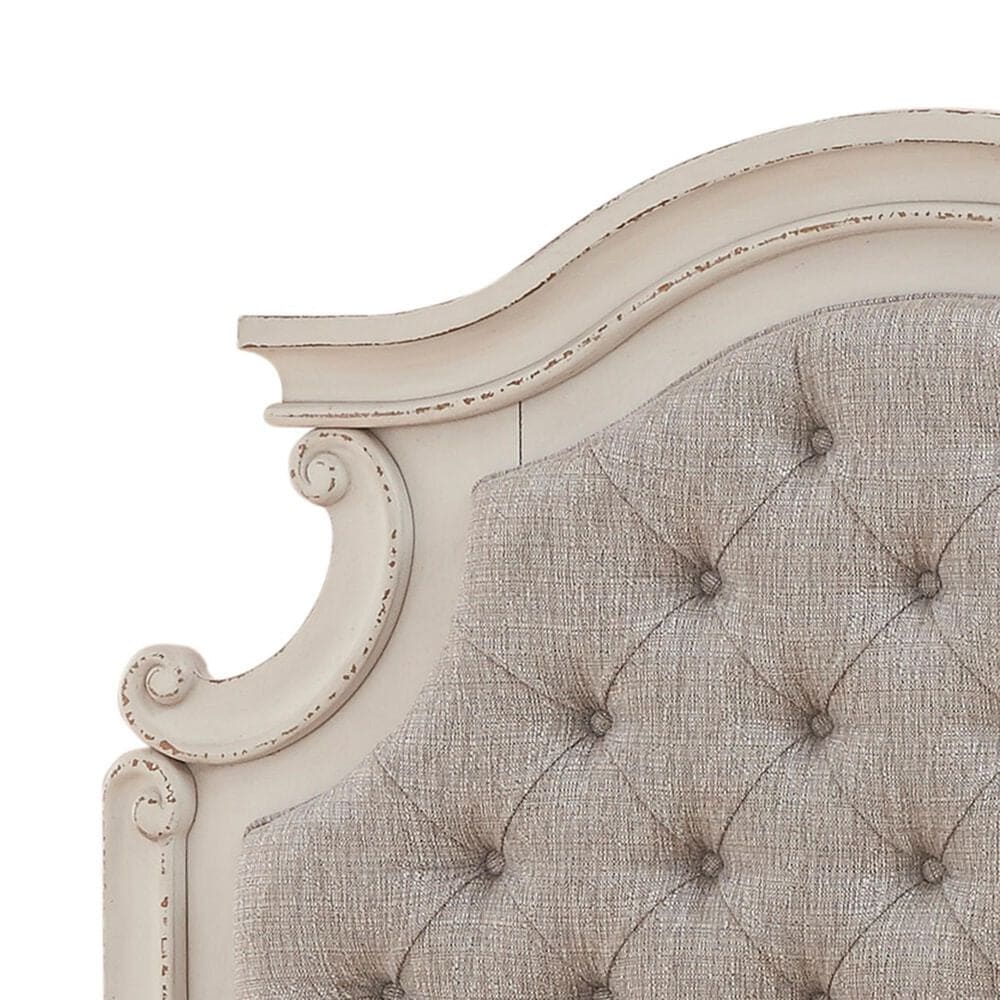Ashley Realyn Queen Upholstered Panel Headboard in Chipped White, , large