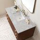 James Martin Vanities Amberly 48" Single Bathroom Vanity in Mid-Century Walnut with 3 cm Victorian Silver Quartz Top and Rectangular Sink, , large