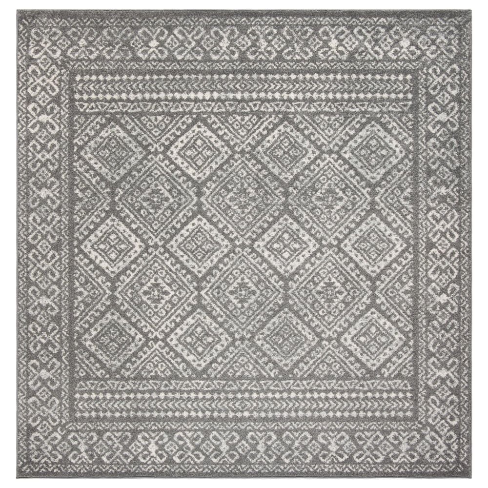 Safavieh Tulum TUL264F 6"7" Square Dark Grey and Ivory Area Rug, , large