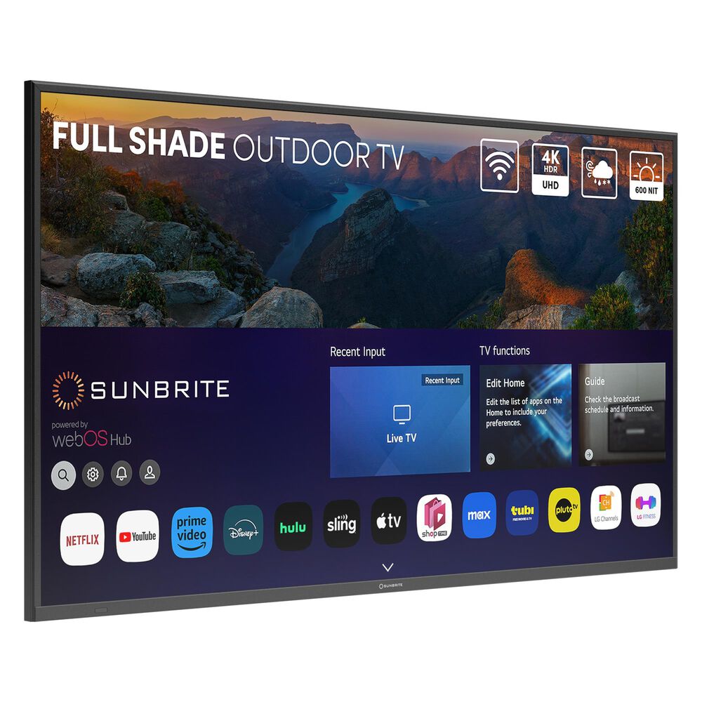 Sunbrite 75" Veranda 4 Series - Smart Outdoor TV - Full Shade - 4K UHD HDR, , large