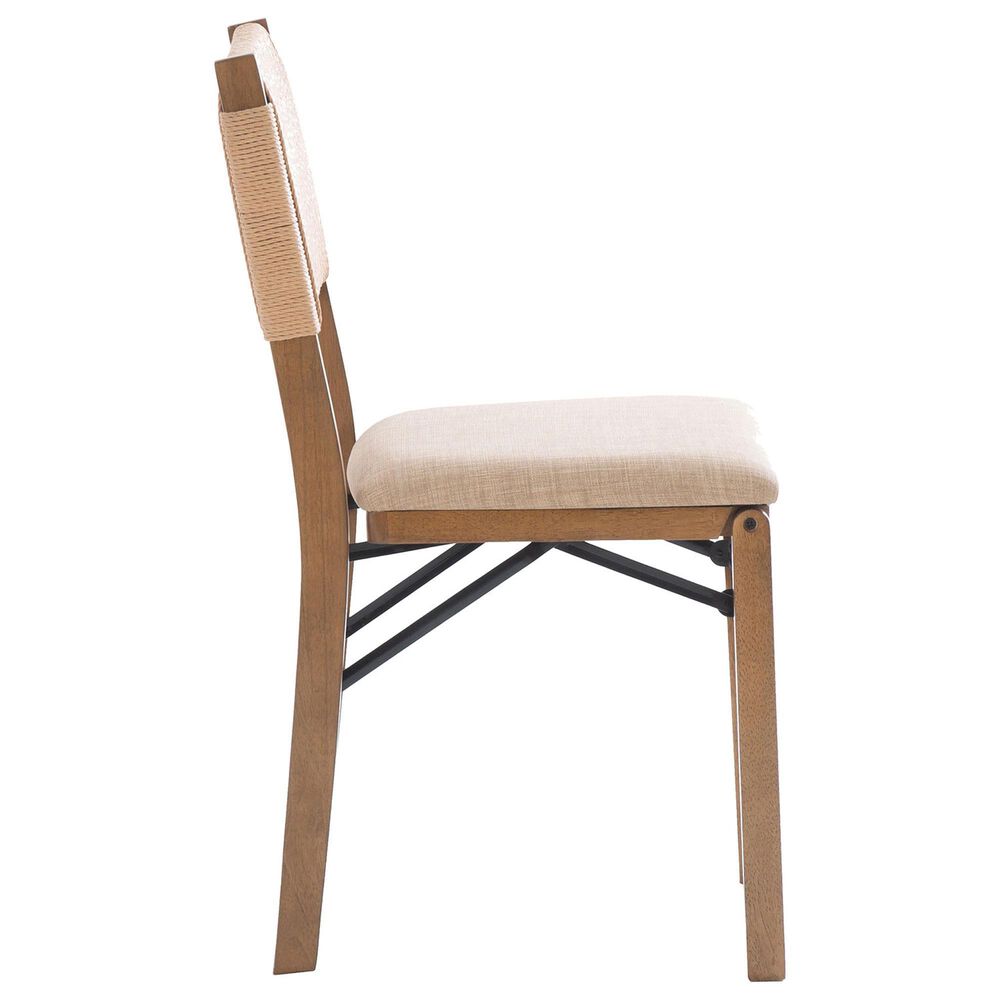 Linon Home Decor Norway Folding Chair in Natural, , large