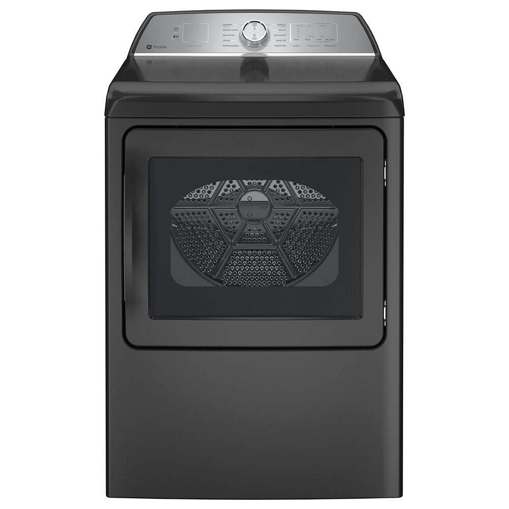 GE Profile 5 Cu. Ft. Top Load Impeller Washer and 7.4 Cu. Ft. Electric Dryer Laundry Pair in Diamond Gray, , large