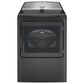 GE Profile 5 Cu. Ft. Top Load Impeller Washer and 7.4 Cu. Ft. Electric Dryer Laundry Pair in Diamond Gray, , large