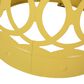 Hearth and Haven Outdoor Side Table with Overlapping Circle Design in Yellow, , large
