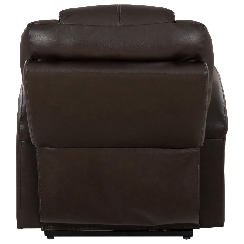 Linon Home Decor Peoria Power Lift Recliner in Chocolate, , large
