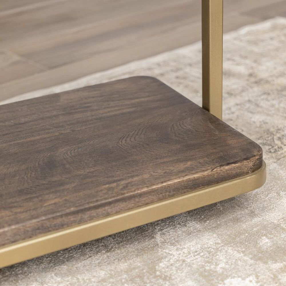 Fallridge Onix Sofa Table in Cocoa Brown and Gold, , large