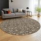 Dalyn Rug Company Soft Essentials Floral Chocolate 8" Round Indoor/Outdoor Area Rug, , large