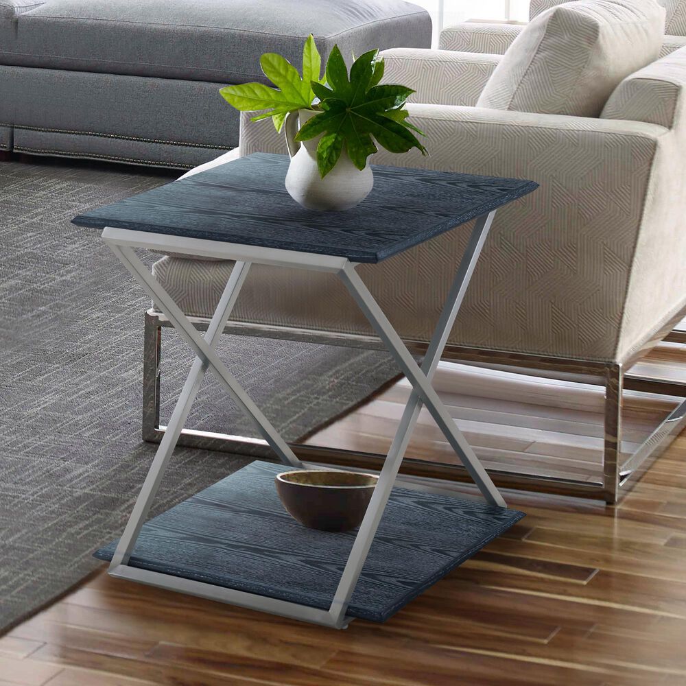 Blue River Westlake End Table in Brushed Stainless Steel, , large