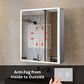 Lexora Home Mesa 24" x 32" LED Mirror Medicine Cabinet with Defogger in Aluminium, , large
