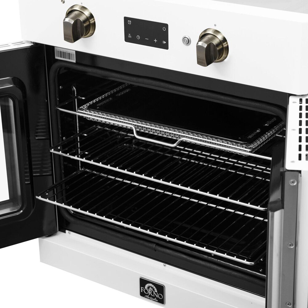 Forno Asti 30" Single Electric Wall Oven with French Door in White, , large