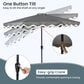 HOMLUX 10" Patio Umbrella with Lights in Dark Gray, , large