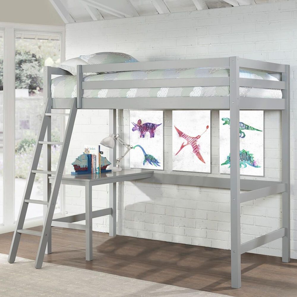 The Monday Company Twin Loft Bed W/Desk, , large