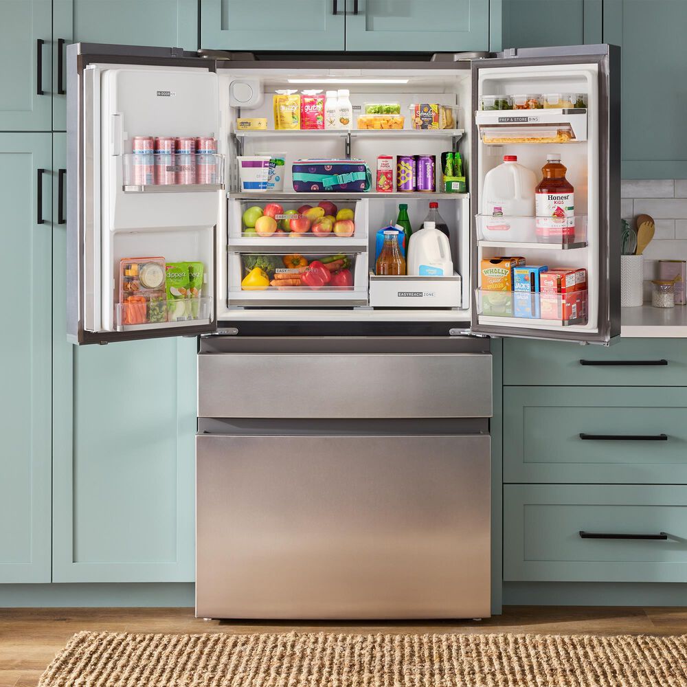 Whirlpool 22 Cu. Ft. 4-Door Depth French Door Refrigerator with Dual Ice Makers in Fingerprint Resistant Stainless Steel, , large