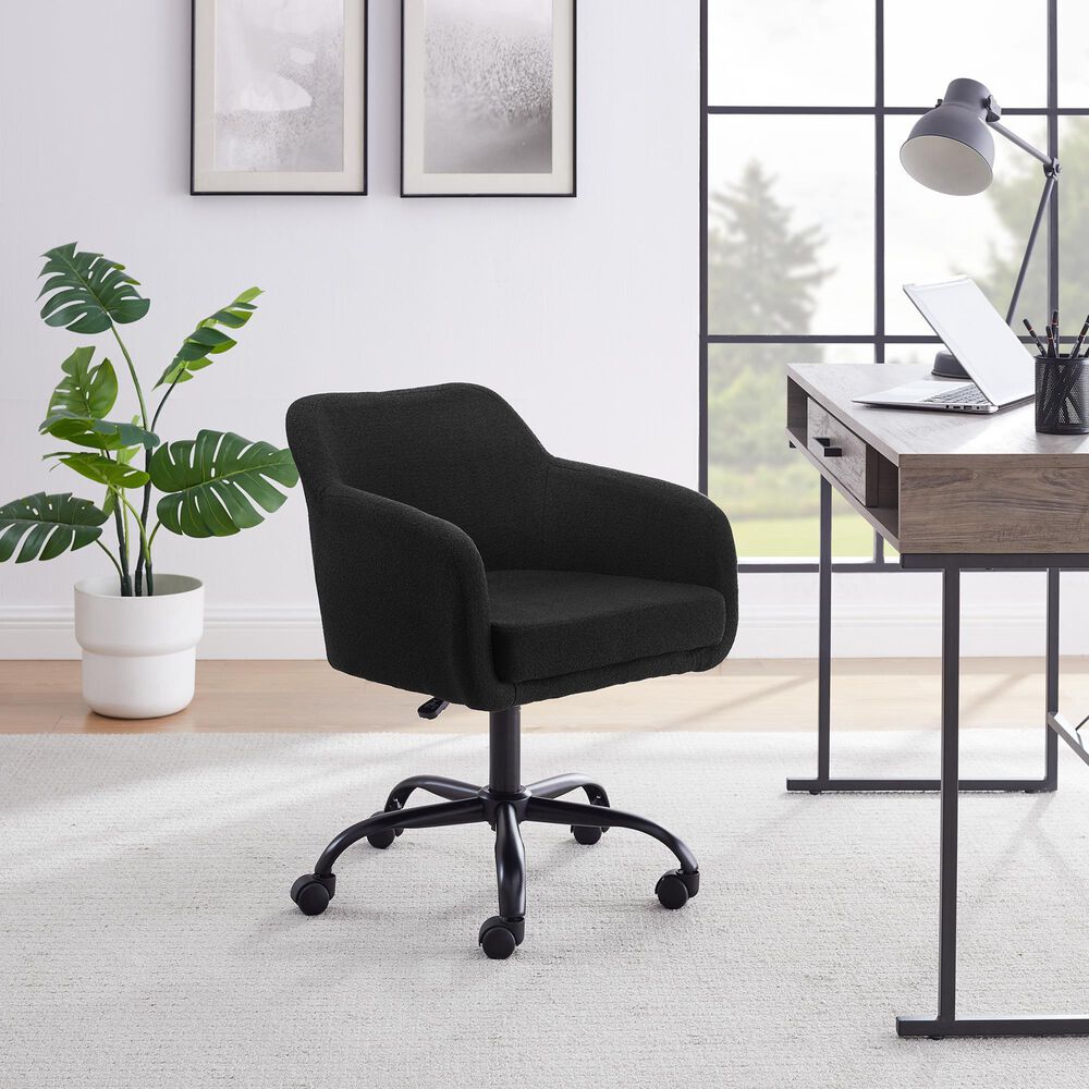 Linon Home Decor Rylen Office Chair in Black, , large