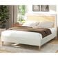 Jennifer Taylor Home Haley Queen Platform Bed with Snow White Upholstered in Natural, , large