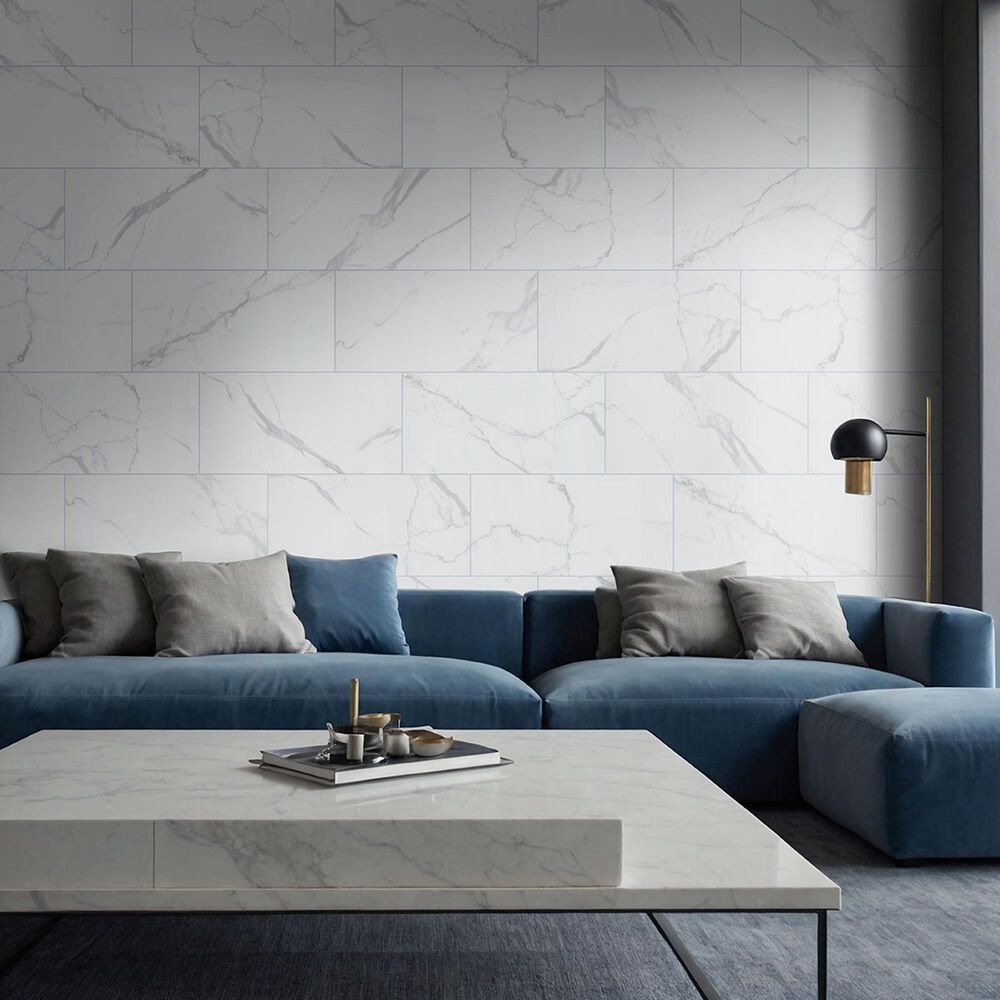 MS International Roman Statuario 12" x 24" Porcelain Tile, , large