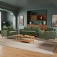 Lifestyle Solutions Langford Stationary Velvet Sofa in Olive, , large
