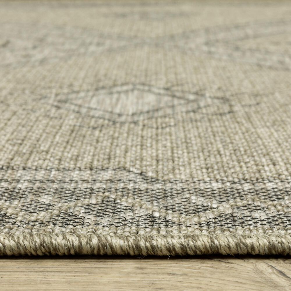 Oriental Weavers Tortuga TR08A 3&#39;3&quot; x 5&#39; Beige and Black Area Rug, , large