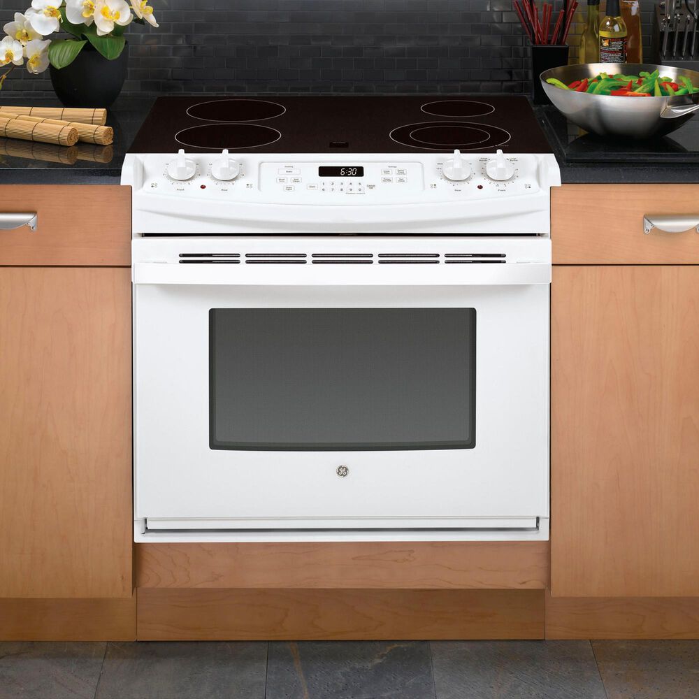 GE Appliances 30&quot; Drop-In Electric Range with Self-Cleaning Oven in White, , large