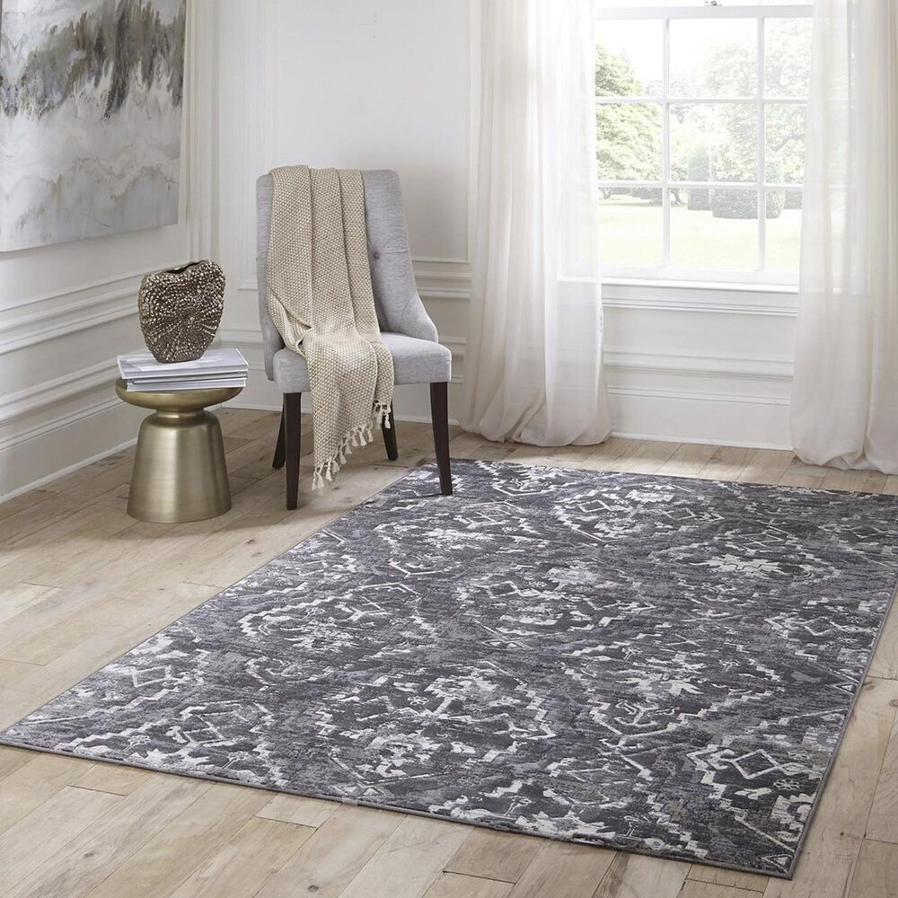 Momeni Juliet JU-08 2"3" x 7"6" Charcoal Runner, , large