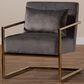 Baxton Studio Mira Arm Chair in Grey, , large