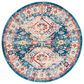 Safavieh Riviera 6"7" Round Blue and Gold Area Rug, , large