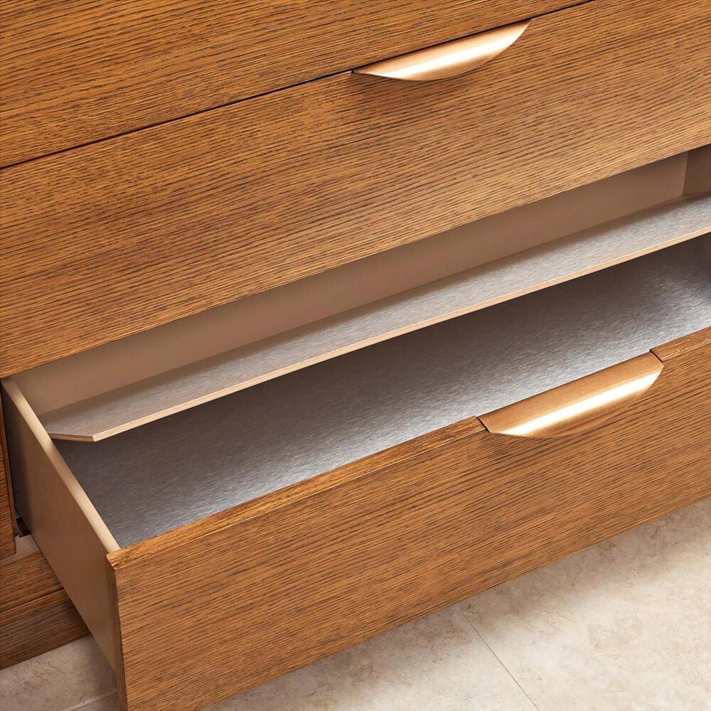 Vista Haus Portrait 6-Drawer Large Dresser with LED Lights in Sienna Brown, , large