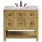 James Martin Vanities Breckenridge 36" Single Bathroom Vanity in Light Natural Oak with 3 cm Victorian Silver Quartz Top and Rectangular Sink, , large