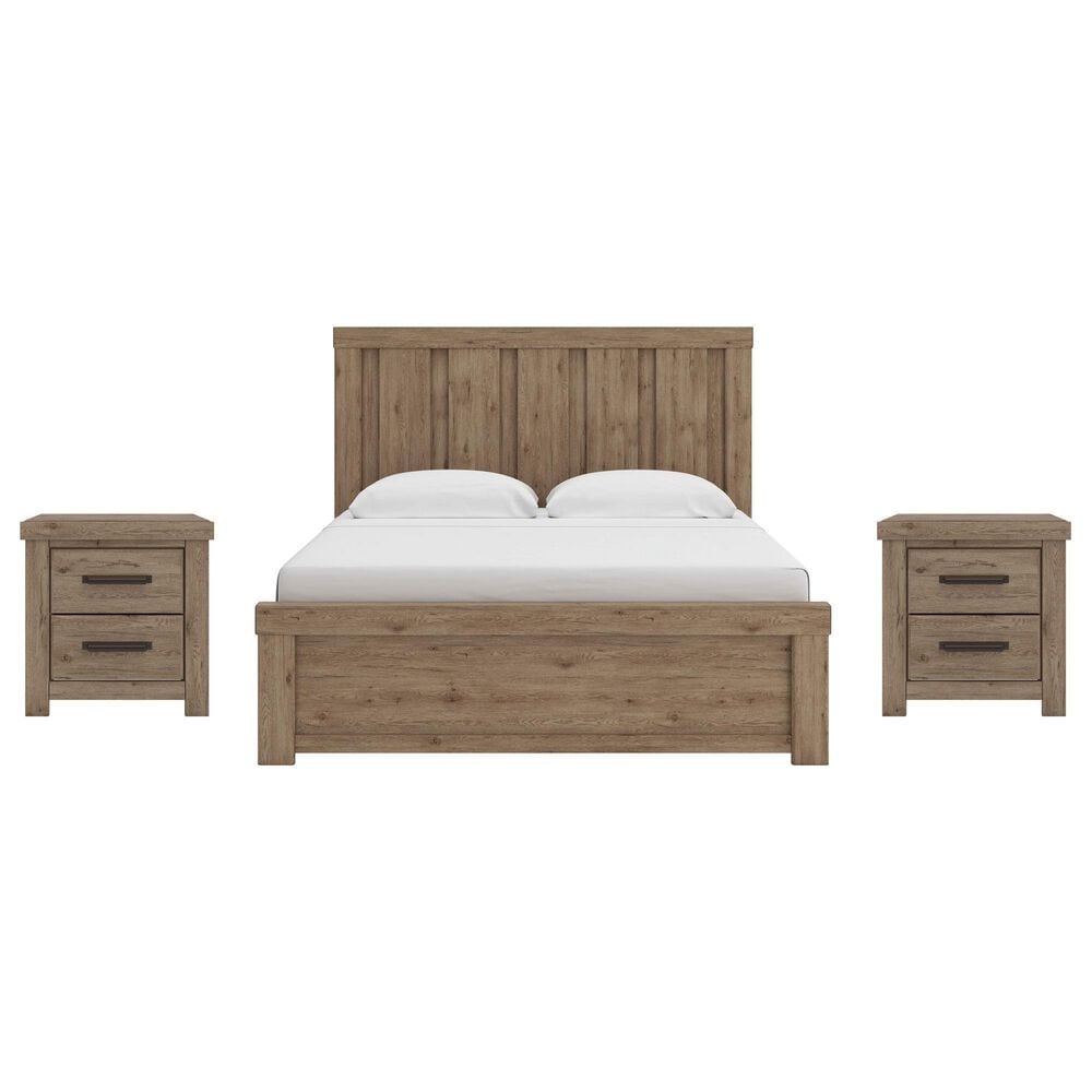 Ashley KING PANEL BED WITH TWO NIGHTSTANDS, , large